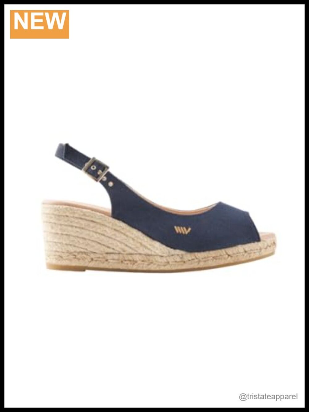Canvas Slingback Wedge Sandals with Ankle Strap, 2.5" Heel, Natural Jute Midsole